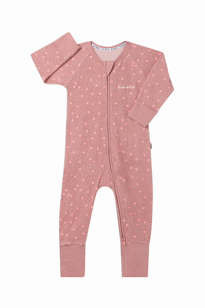 Poodlette Zip Wondersuit | Ditsy Dots Dusty Pink