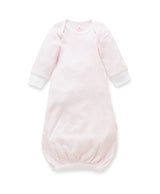 Sleepsuit | Pale Pink Melange Stripe