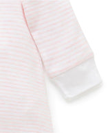 Sleepsuit | Pale Pink Melange Stripe