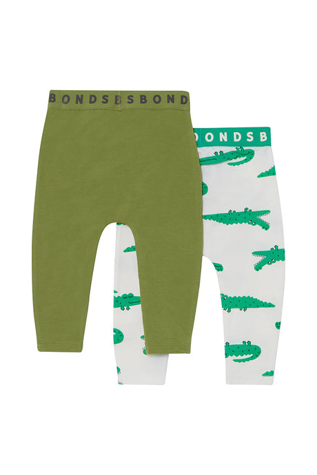 Roomies 2 Pack Legging | Crocodile Stomp & Khaki