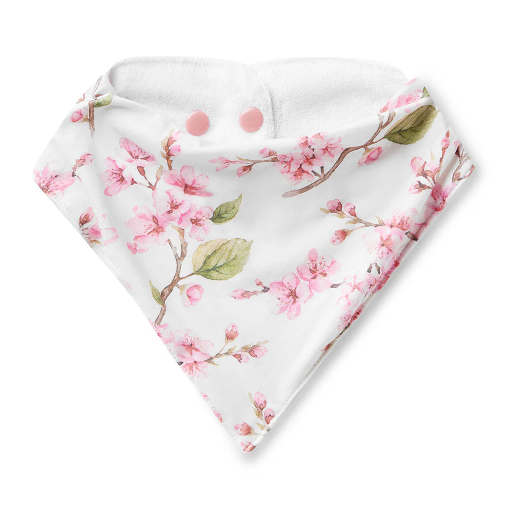 Organic Dribble Bib | Cherry Blossom