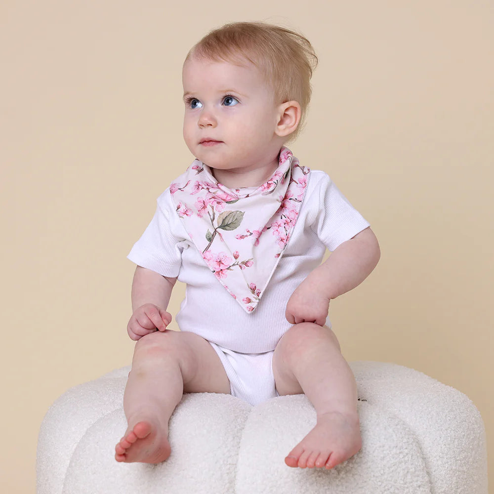 Organic Dribble Bib | Cherry Blossom