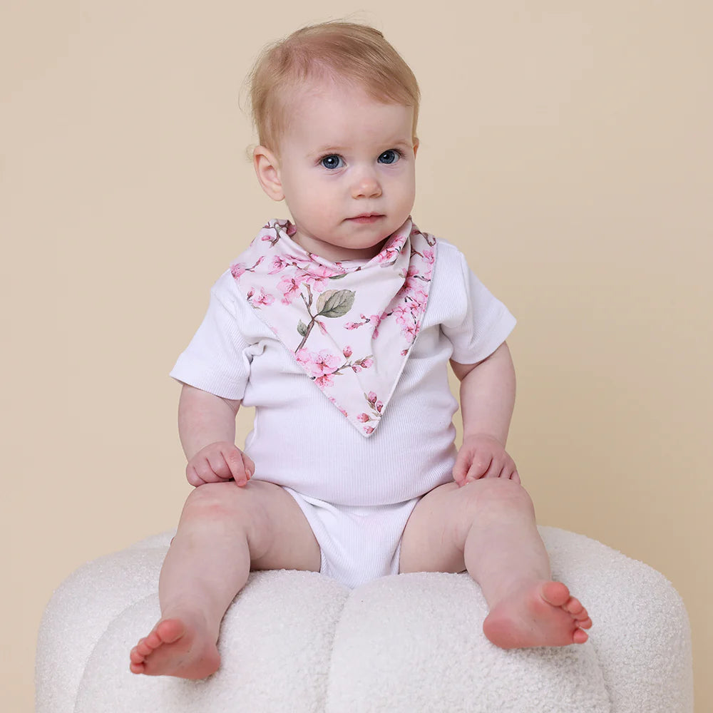 Organic Dribble Bib | Cherry Blossom