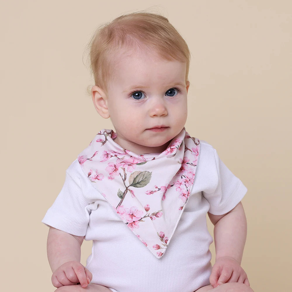 Organic Dribble Bib | Cherry Blossom