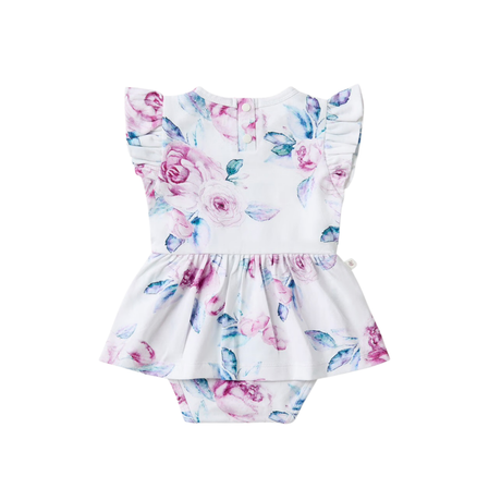 Short Sleeve Organic Dress | Lilac Skies