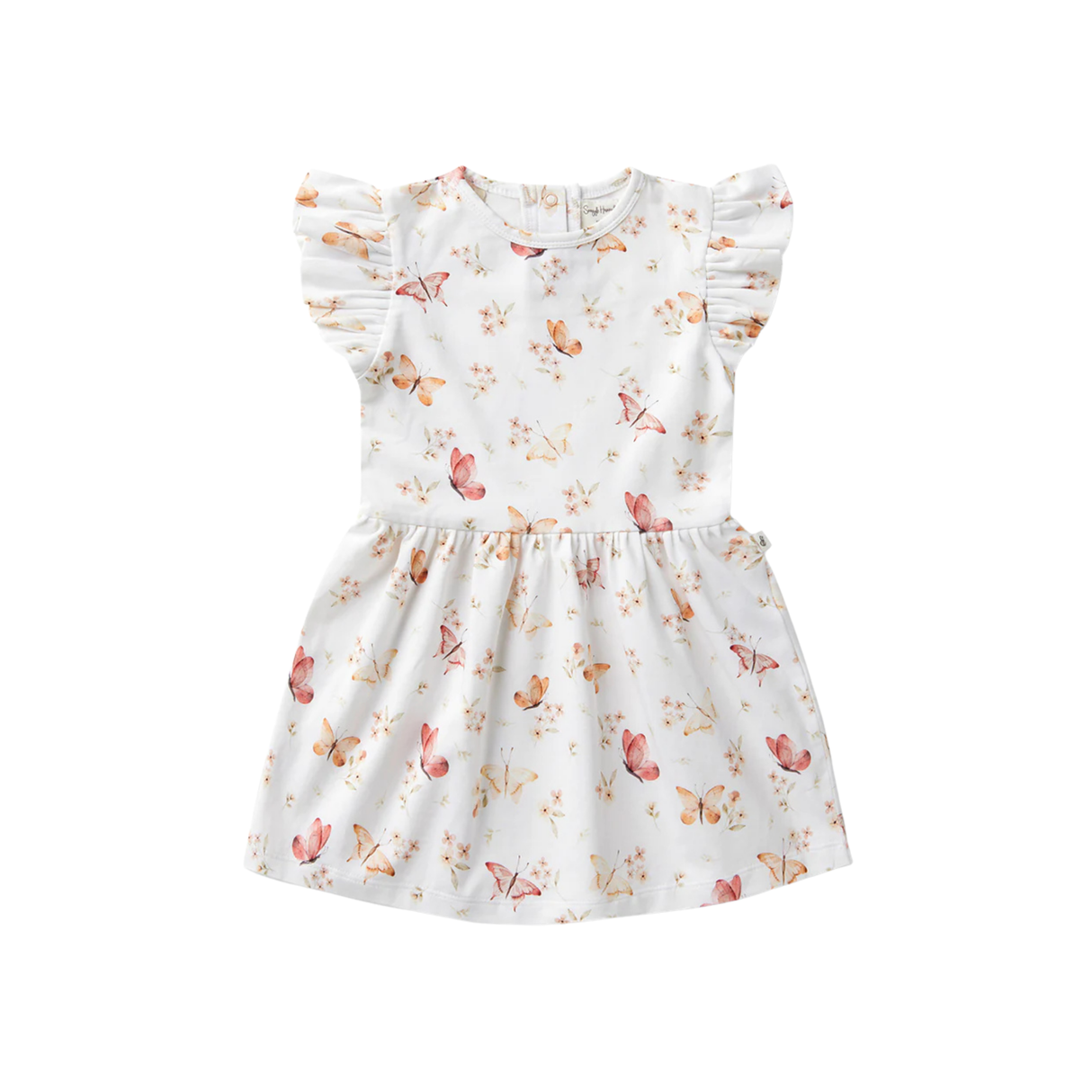 Short Sleeve Organic Dress | Butterfly