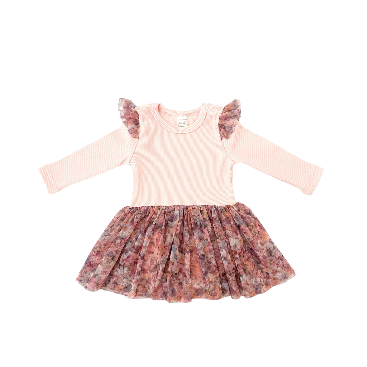 Tulle Flutter Long Sleeve Tutu Onesie | Madison