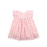 Retro Check Frill Dress