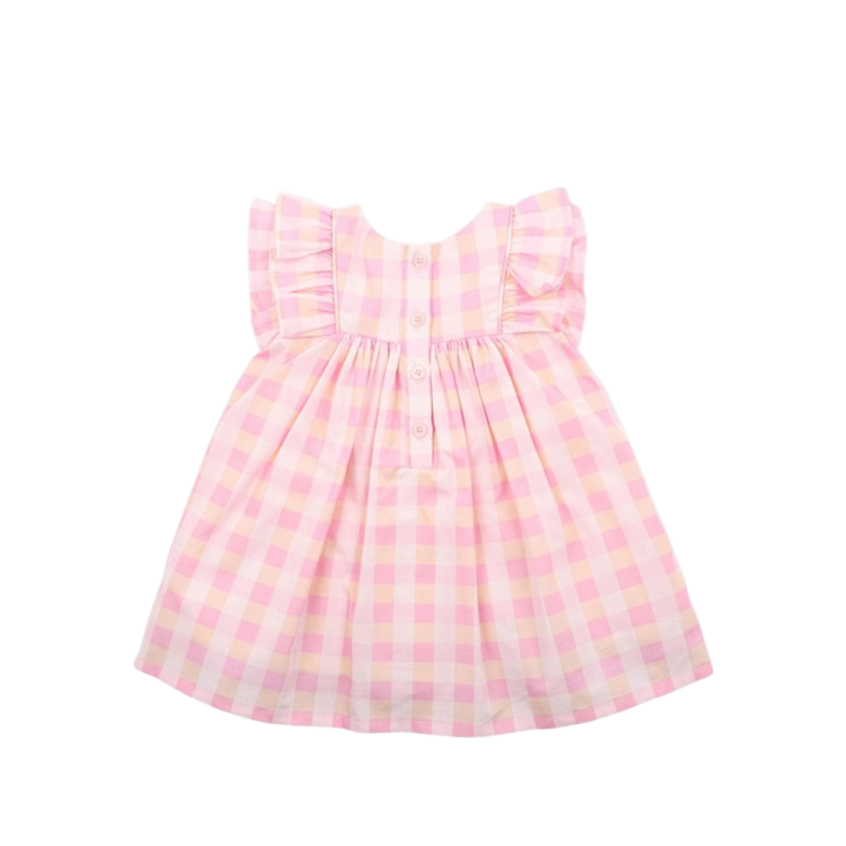 Retro Check Frill Dress