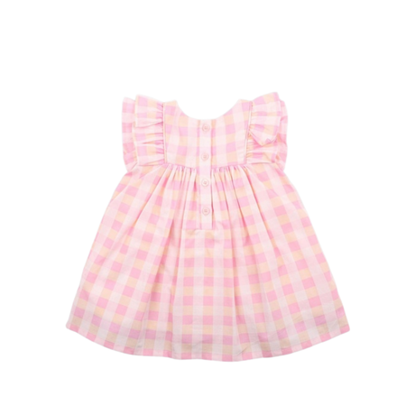 Retro Check Frill Dress