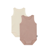 Wondercool Eyelet Singletsuit 2 Pack | Sesame Seed /Tuscan Sunset