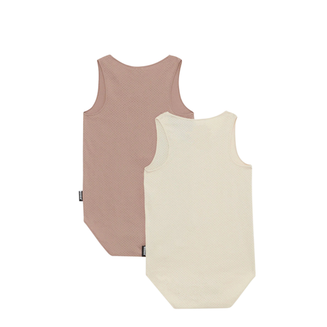 Wondercool Eyelet Singletsuit 2 Pack | Sesame Seed /Tuscan Sunset