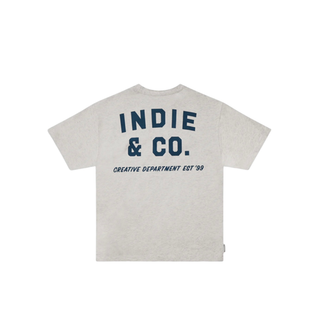 The Camino Tee | Grey Marle/Navy
