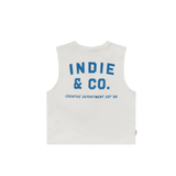 The Camino Muscle Tee | Cream/Blue