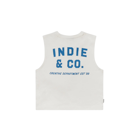 The Camino Muscle Tee | Cream/Blue