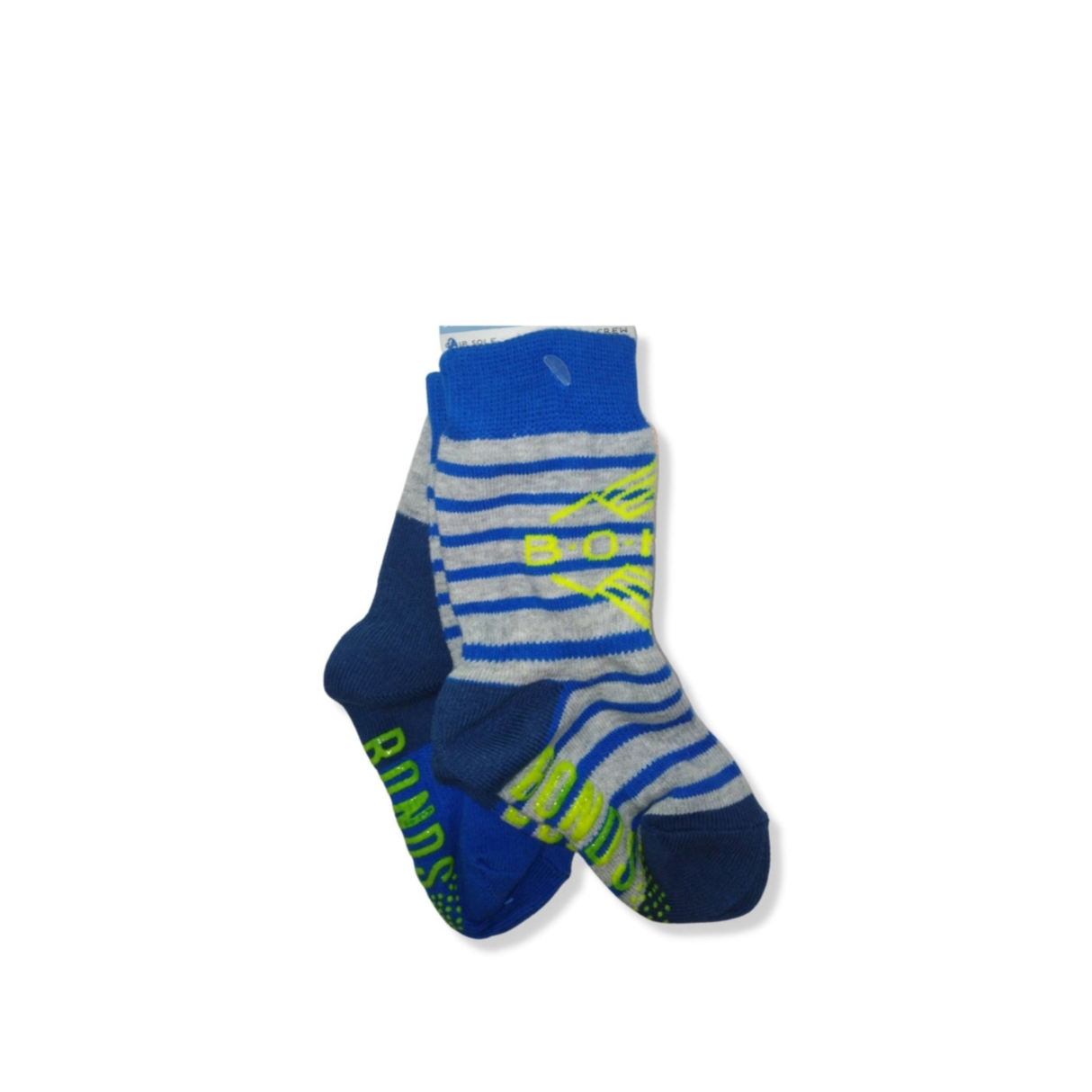 Baby Stay on Crew Socks 2 Pack | Blue