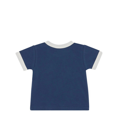 Roomies Ringer Tee | Bastille Blue and Sesame Seed