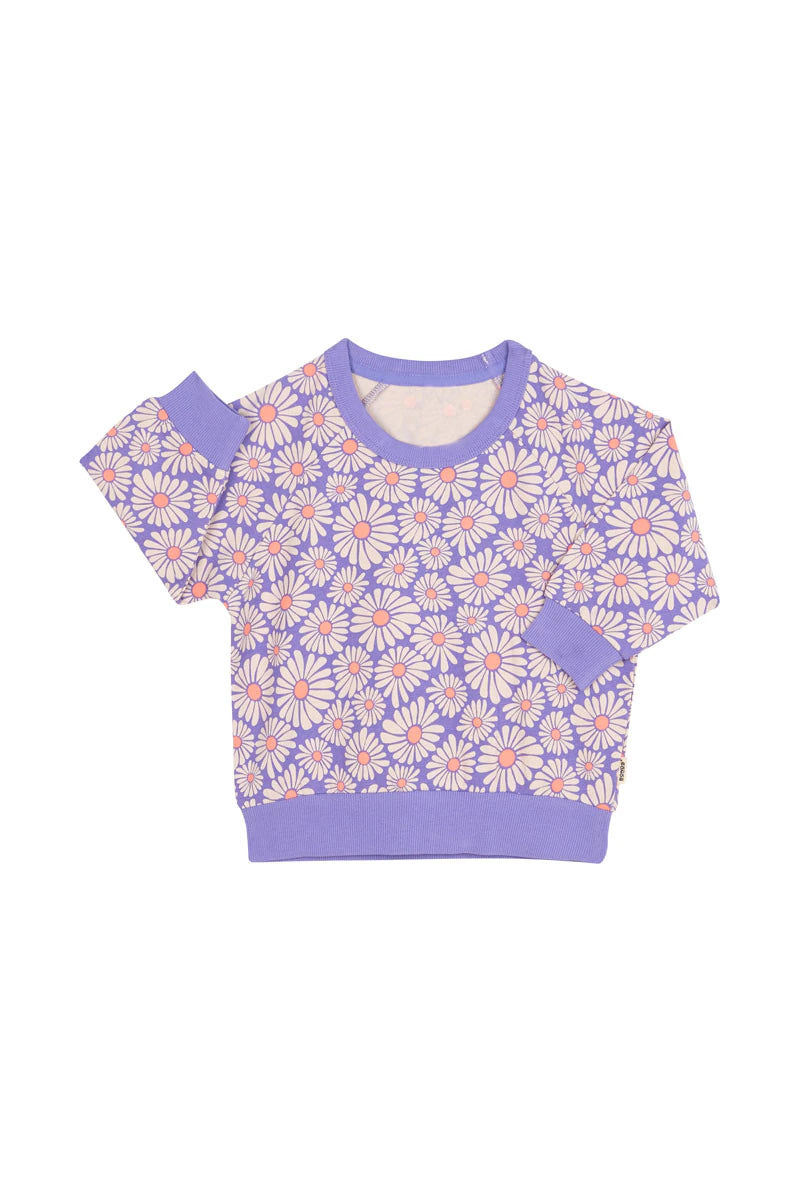 Soft Threads Pullover | Crazy Daisy Purple