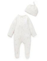 Zip Growsuit & Hat Set | Vanilla Bear