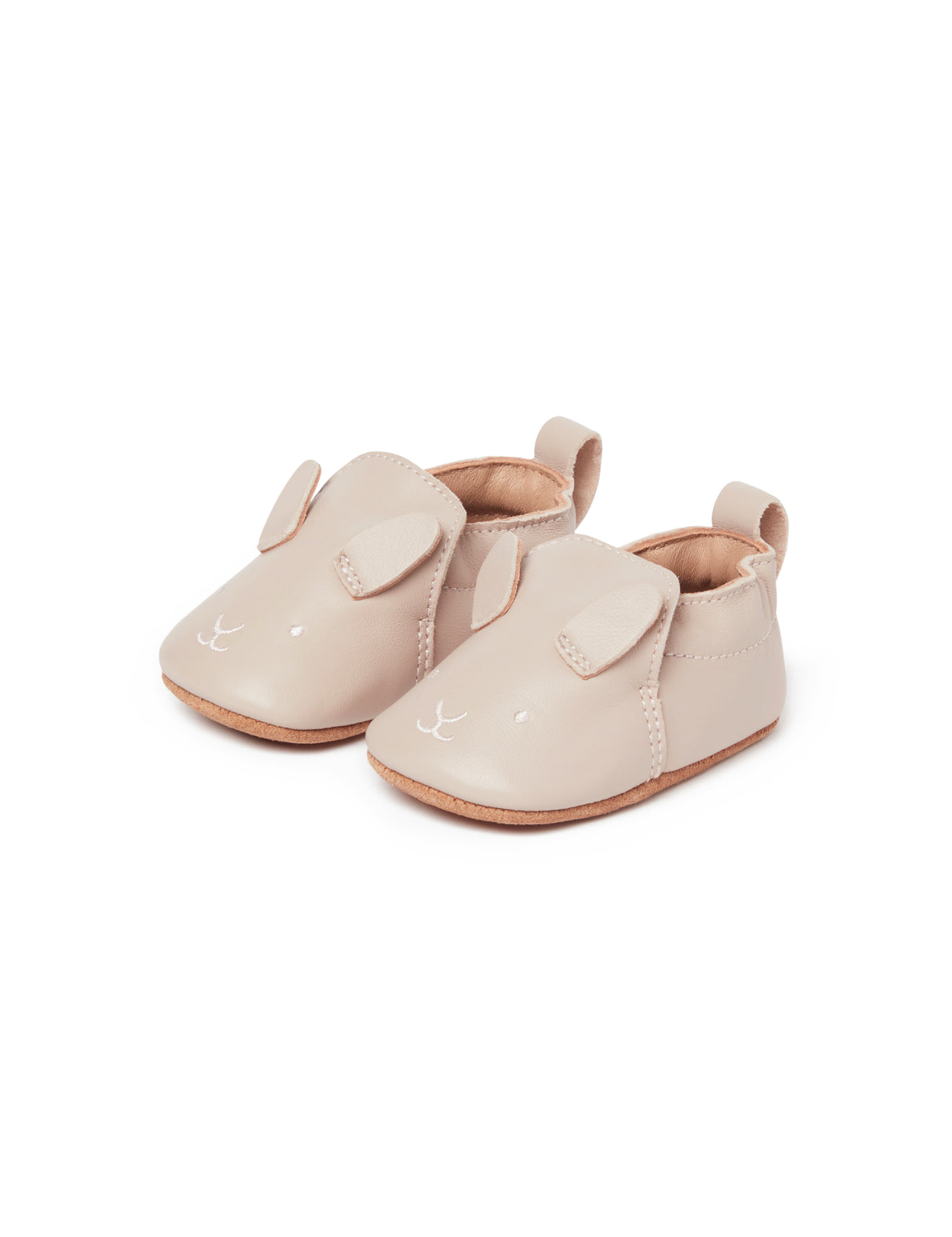 Leather Pull On Slipper | Blush Bunny