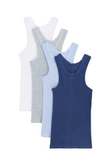 Vest 4 Pack | Blue Shades