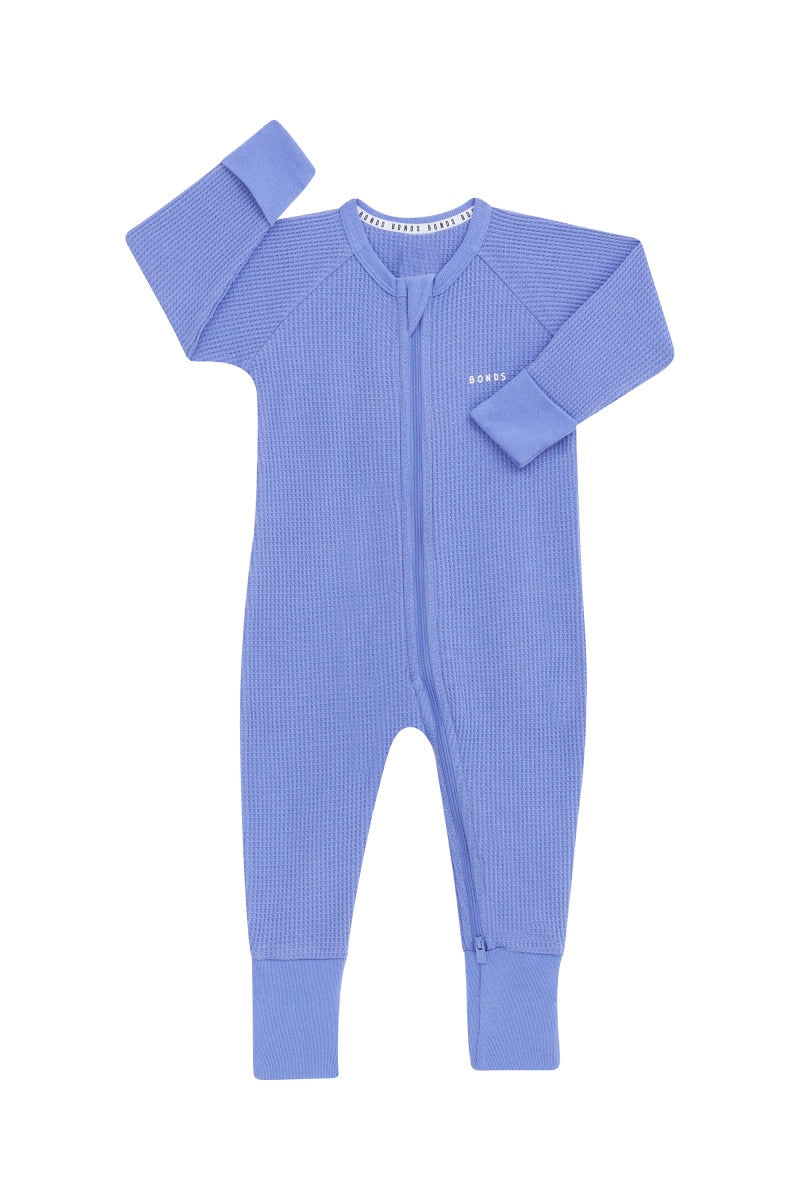 Waffle Zip Wondersuit | Breezy Blue