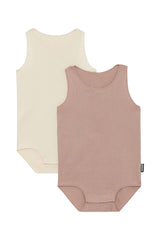 Wondercool Eyelet Singletsuit 2 Pack | Sesame Seed /Tuscan Sunset