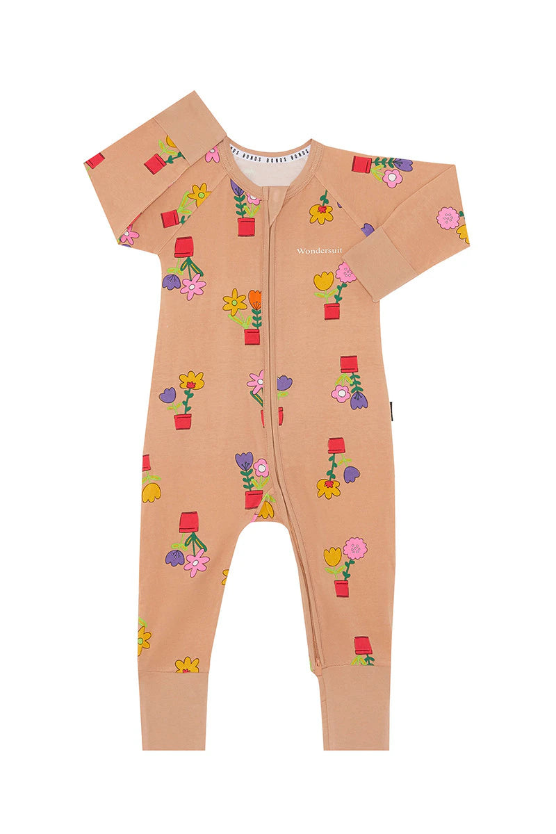 Zip Wondersuit | Flower Pots Spiced Honey