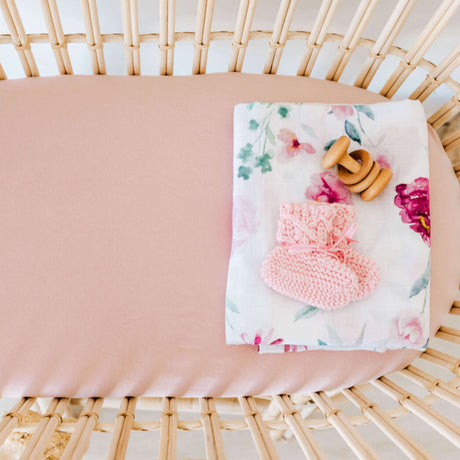 Bassinet Sheet / Change Pad Cover | Lullaby Pink