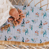 Bassinet Sheet / Change Pad Cover | Whale