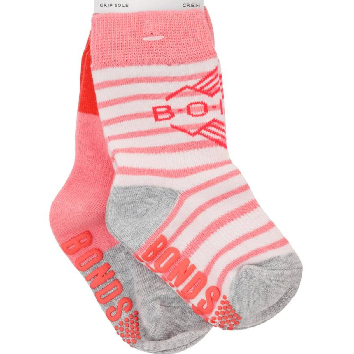 Baby Stay On Crew Socks | Pink