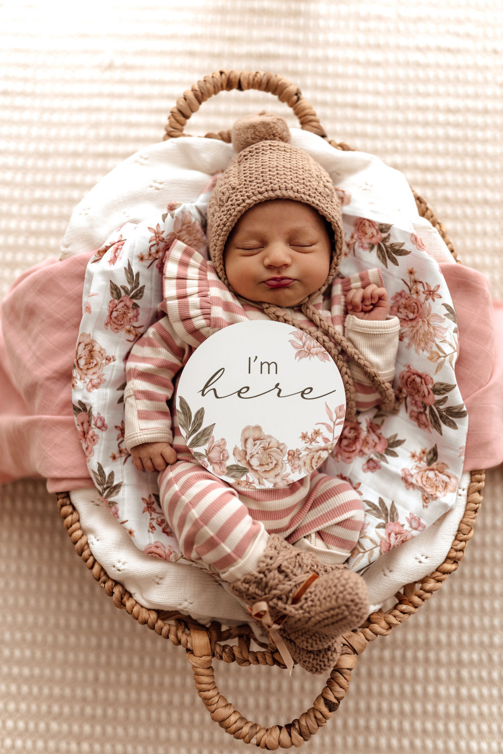 Merino Wool Bonnet & Booties | Fawn