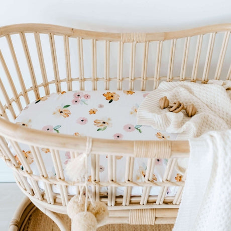 Bassinet Sheet / Change Pad Cover | Poppy