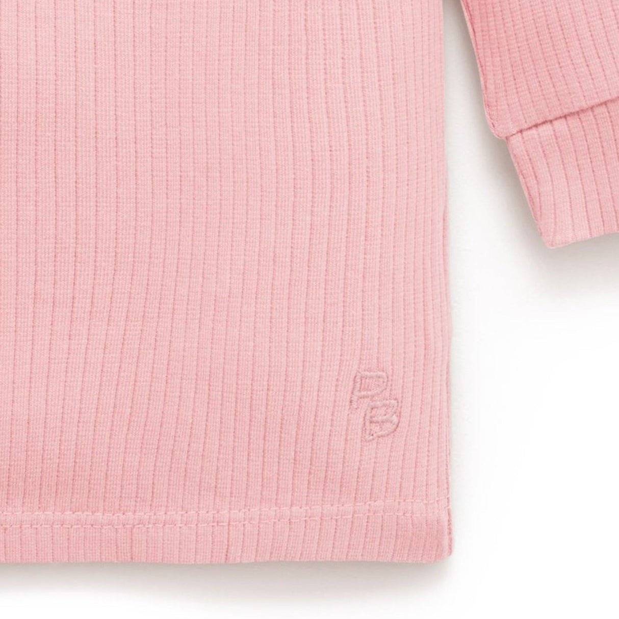 Rib Henley Tee | Dusty Rose