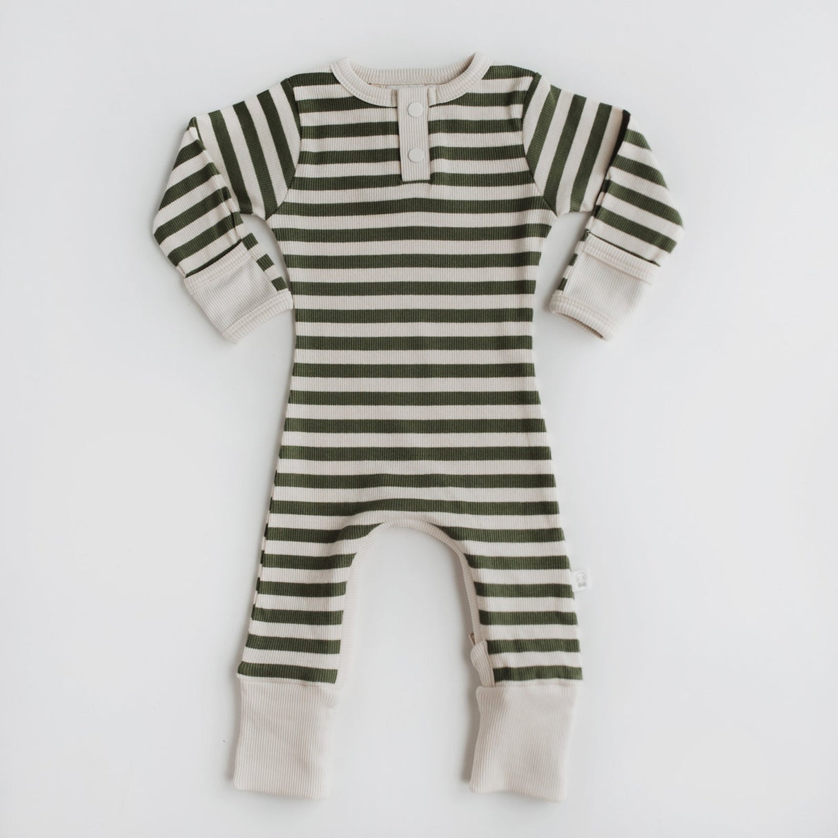 Stripe Growsuit | Olive