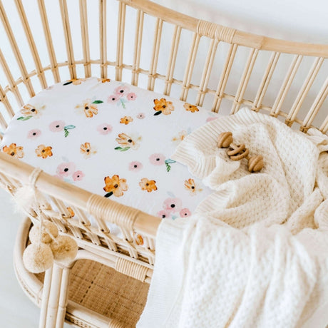 Bassinet Sheet / Change Pad Cover | Poppy