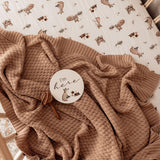 Diamond Knit Baby Blanket | Hazelnut