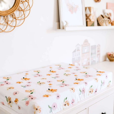 Bassinet Sheet / Change Pad Cover | Poppy
