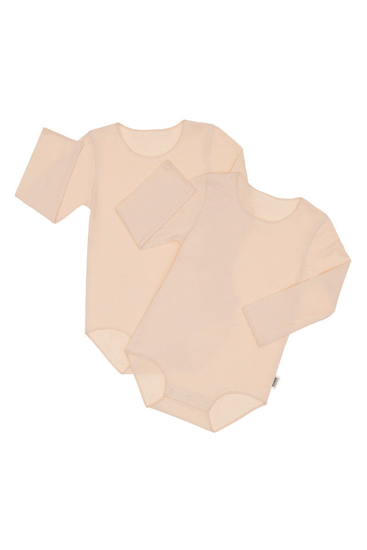 Organic Long Sleeve Bodysuit 2 Pack | Macadamia