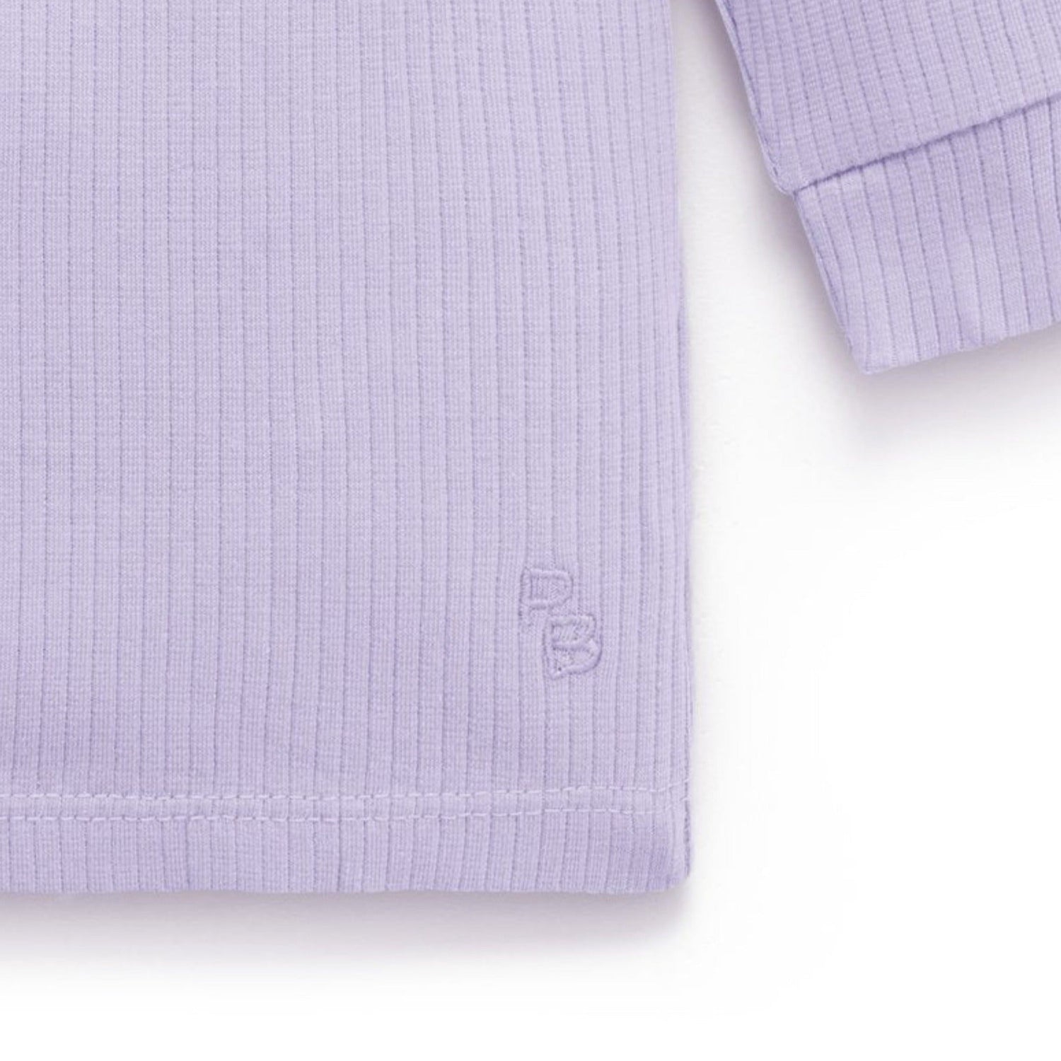 Rib Henley Tee | Lilac
