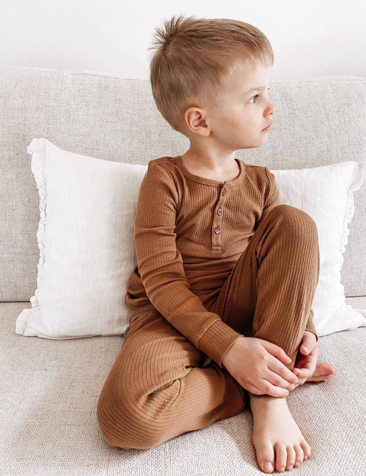 Rib Leggings | Chocolate