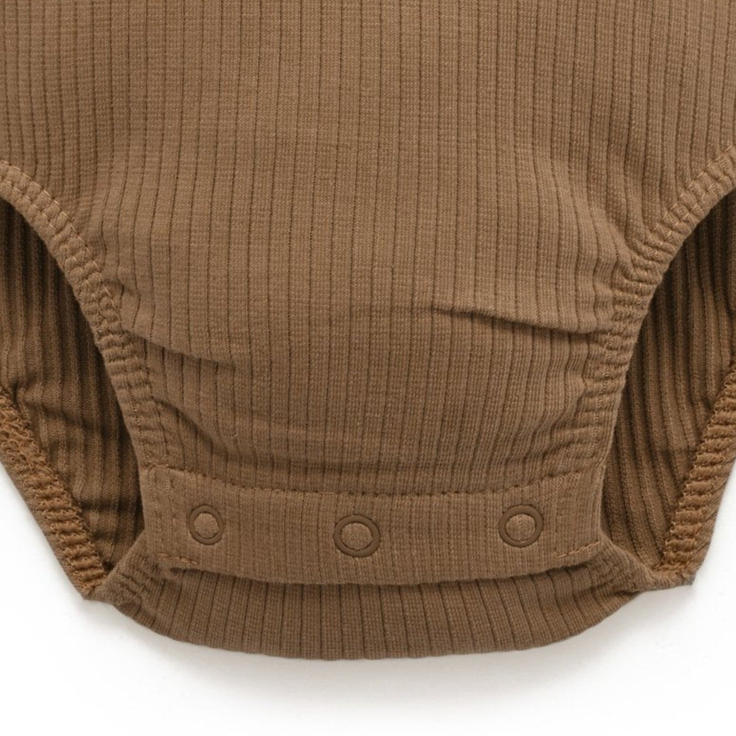 Rib Henley Bodysuit | Chocolate