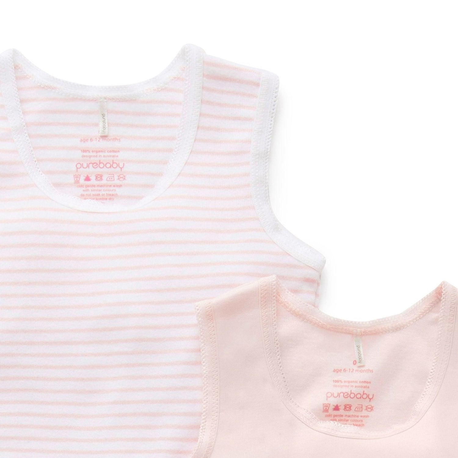 Pale Pink Rib Bodysuit 2 Pack