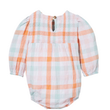 Shirred Gingham Romper | Clementine