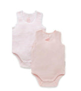 Pale Pink Rib Bodysuit 2 Pack