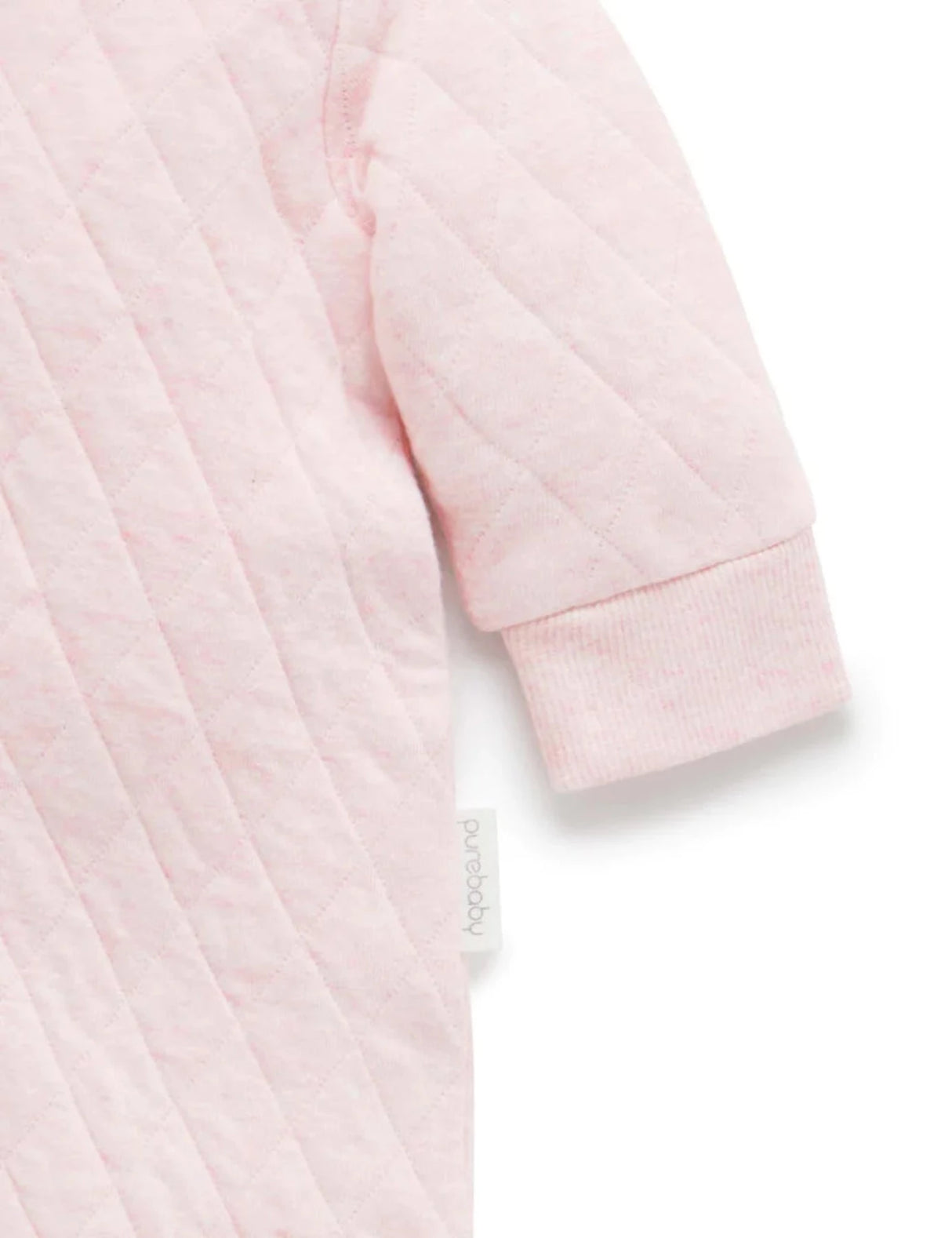 Quilted Growsuit | Pale Pink