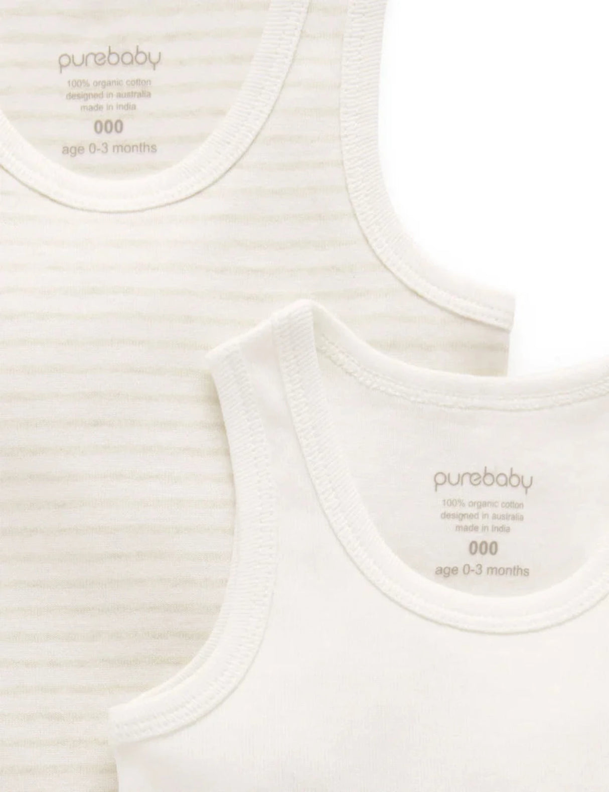 2 Pack Rib Singlet | Wheat