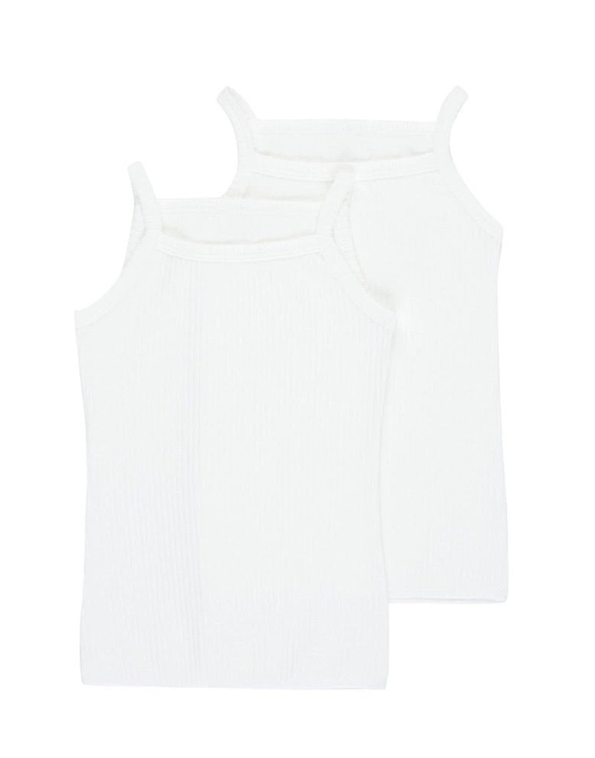 Organic Pointelle Cotton Singlet Set 2 pack | White