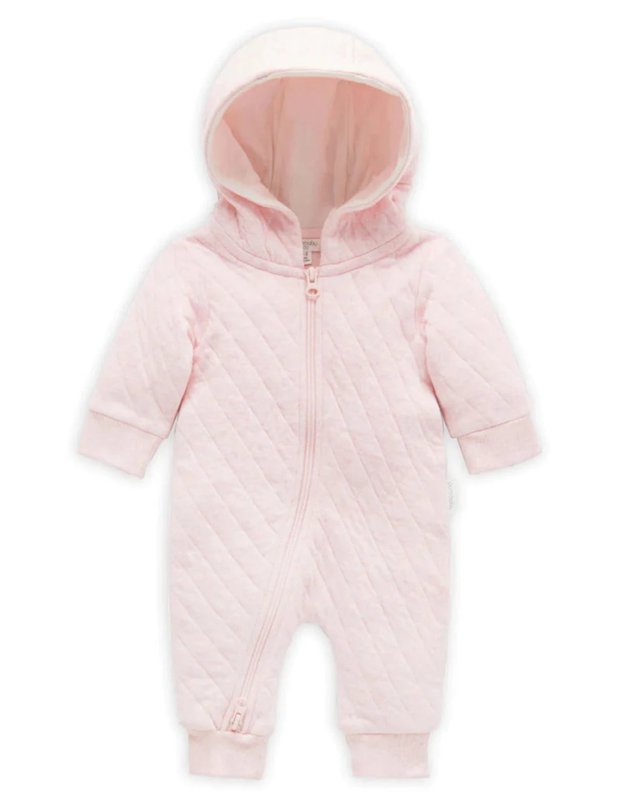 Quilted Growsuit | Pale Pink