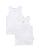 2 Pack Rib Singlet | White